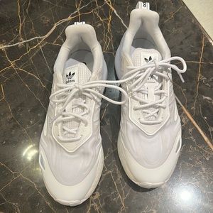 White ZX Adidas woman size US 7 Worn only once